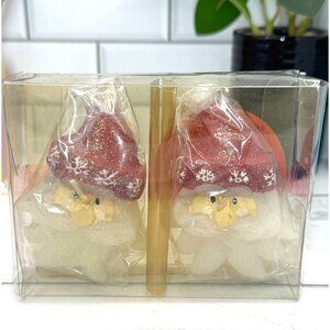 Luminessence Santa Floating Candles 2 Pack 3" Holiday Decor Red & White